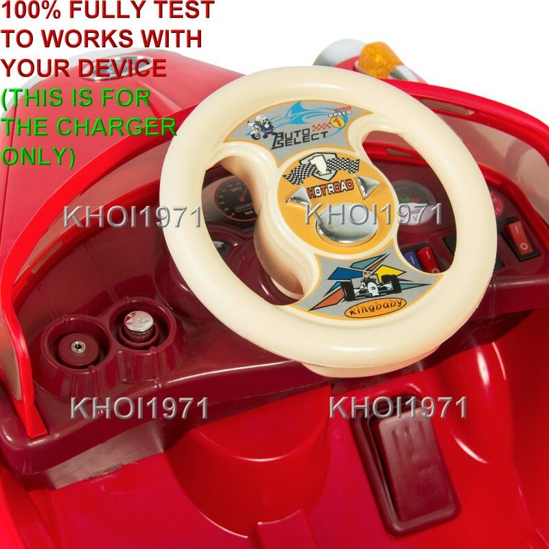 Red AC Wall Charger Adapter for Classic Ride-On Car SKY2457