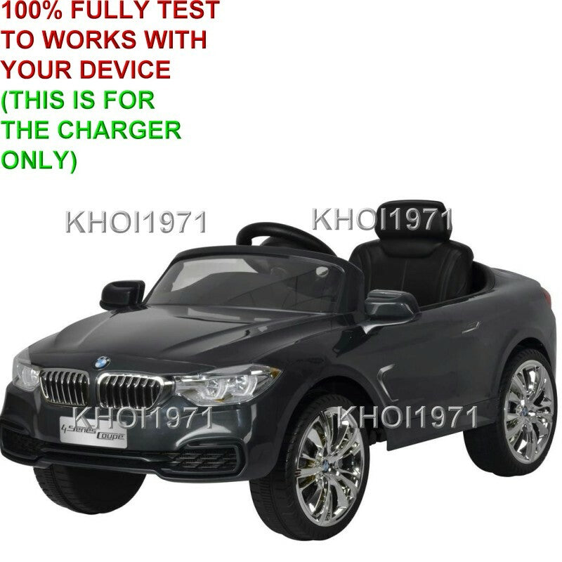 AC Wall Charger Adapter for 12V Battery Ride-On Cars Compatible with BMW 4 Series Coupe in Red, White, and Black