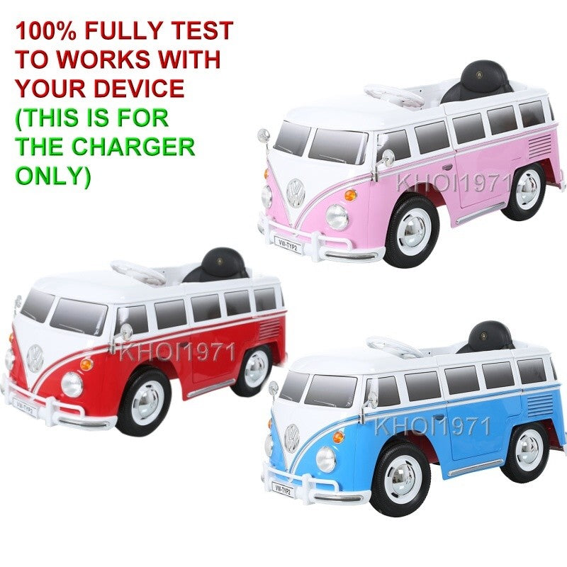 AC Wall Charger Adapter for Rollplay W487AC Volkswagen Bus Type 2 T1 Ride-On Toy