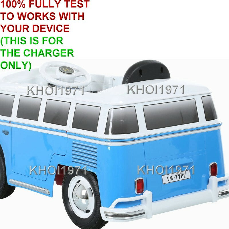 AC Wall Charger Adapter for Rollplay W487AC Volkswagen Bus Type 2 T1 Ride-On Toy