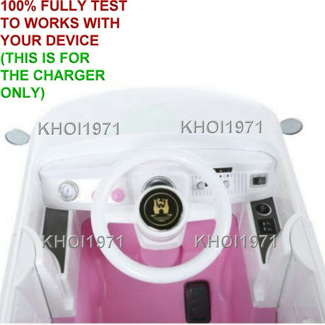 AC Wall Charger Adapter for Rollplay W487AC Volkswagen Bus Type 2 T1 Ride-On Toy