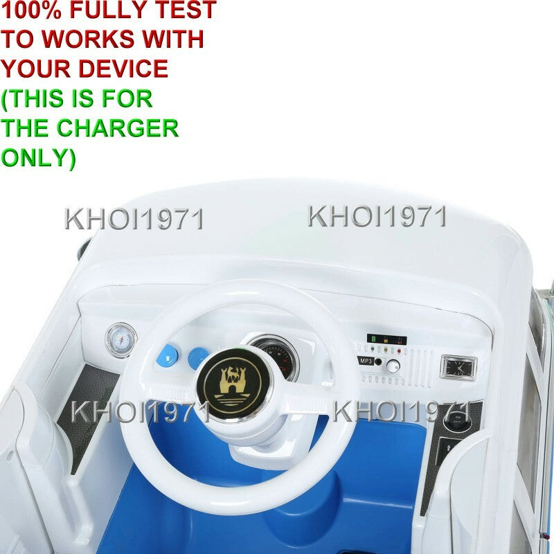 AC Wall Charger Adapter for Rollplay W487AC Volkswagen Bus Type 2 T1 Ride-On Toy
