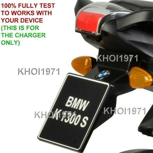 White AC Wall Charger Adapter for 12V BMW K1300S Motorcycle Ride-On Battery