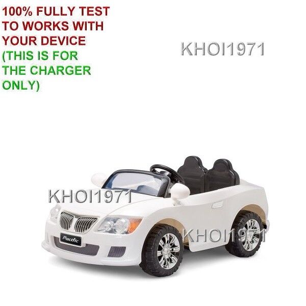 White AC Wall Charger Adapter for KidTrax Convertible KT1199WM KT1190WMC Ride-On Toy