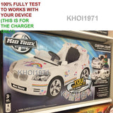 White AC Wall Charger Adapter for KidTrax Custom Coupe Ride-On Car Sticker Decal