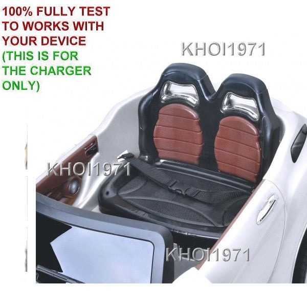 White AC Wall Charger Adapter for Kids Ride-On Car Remote TY564944