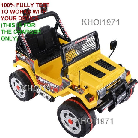 AC Wall Charger Adapter for Yellow TY324113YE Ride-On Jeep Truck Drifter Toy