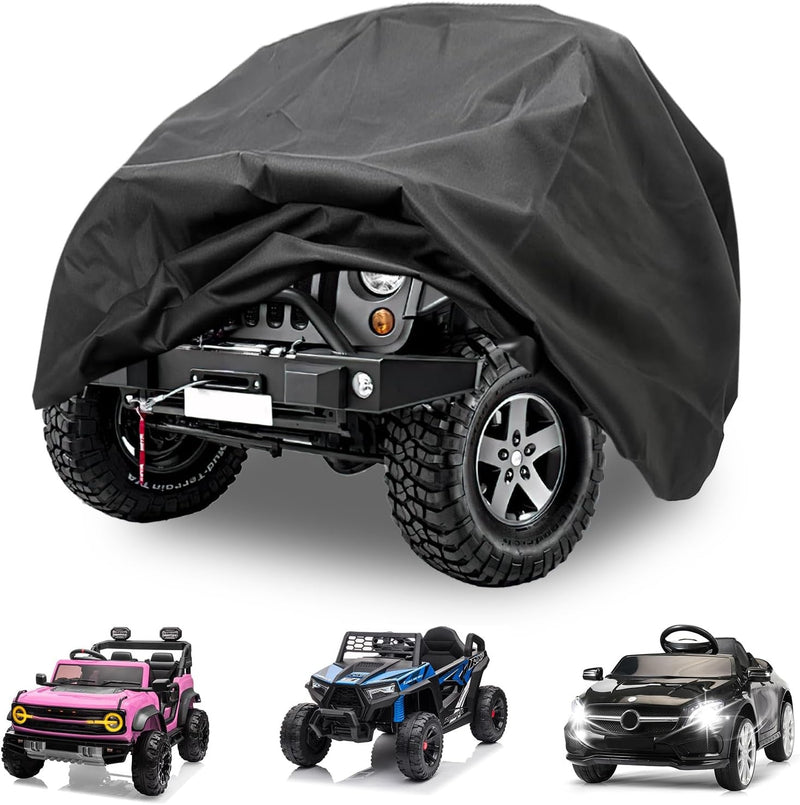 Waterproof Kids Ride-On Car Cover 420D Fabric with Drawstring and Buckles