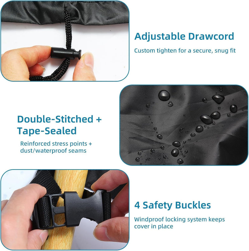 Waterproof Kids Ride-On Car Cover 420D Fabric with Drawstring and Buckles