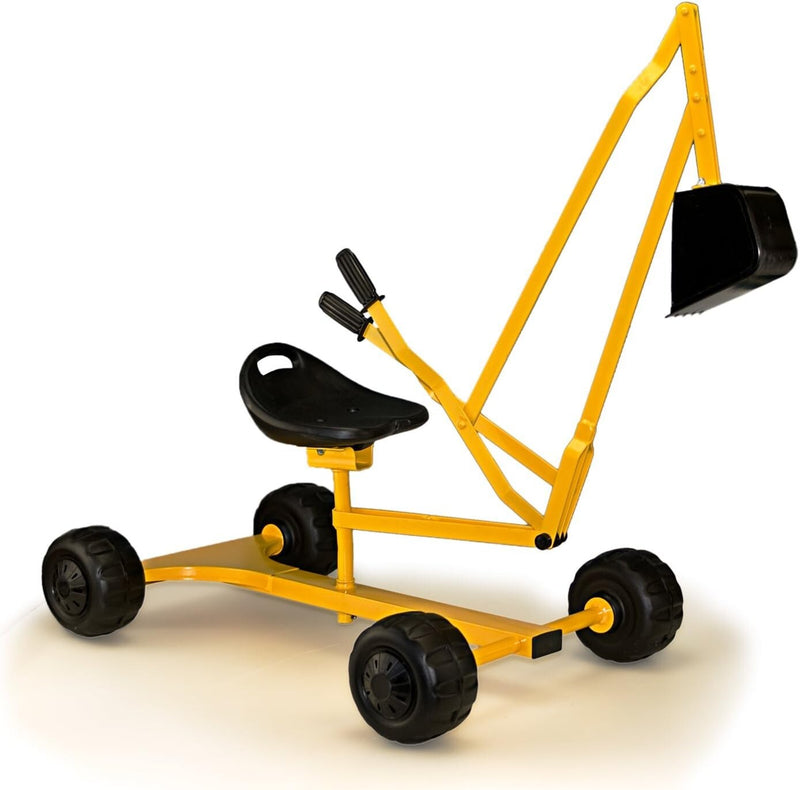 Weather-Resistant Ride-On Excavator Toy for Sandbox and Playground Play