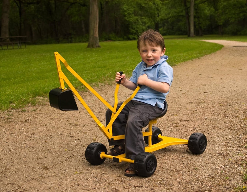 Weather-Resistant Ride-On Excavator Toy for Sandbox and Playground Play