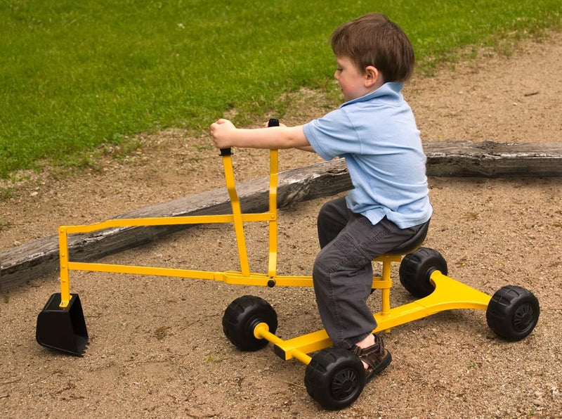 Weather-Resistant Ride-On Excavator Toy for Sandbox and Playground Play