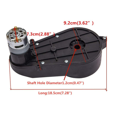 12V 550 High Torque DC Motor with 40000RPM Gearbox for Kids Ride-On Vehicles