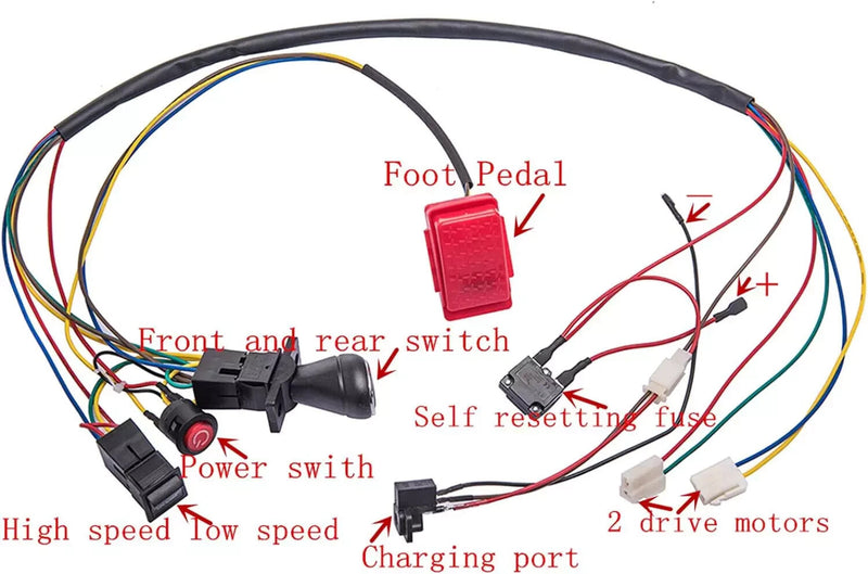 Children's DIY Electric Toy Car Kit with Accessories and Wiring Parts