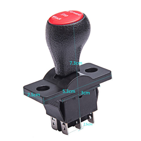 Electric Powered 4-Wheel Ride-On with Forward, Stop, Reverse Gear Handle for Children