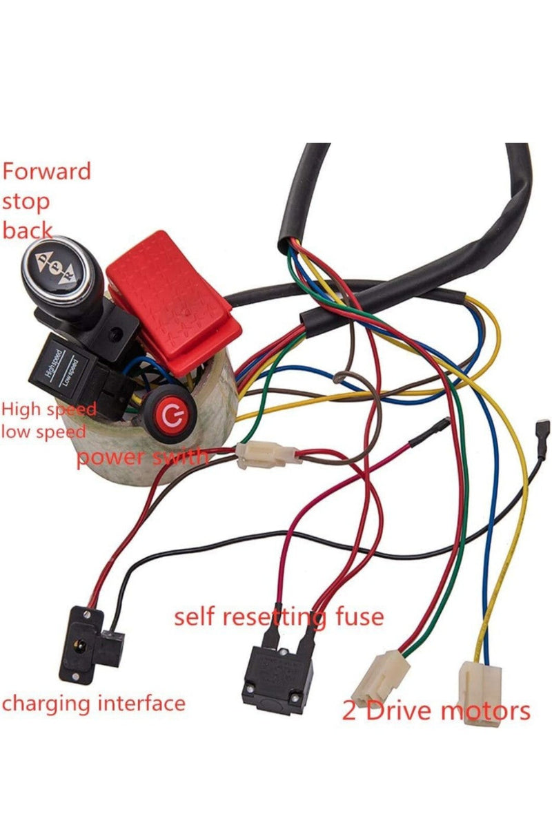 12V Kids Ride-On Car with DIY Modified Wiring and Remote Control Complete Set