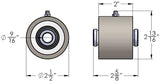 Weld Flex Joint 2 5/8" Mounting Width with 9/16" Bolt Hole