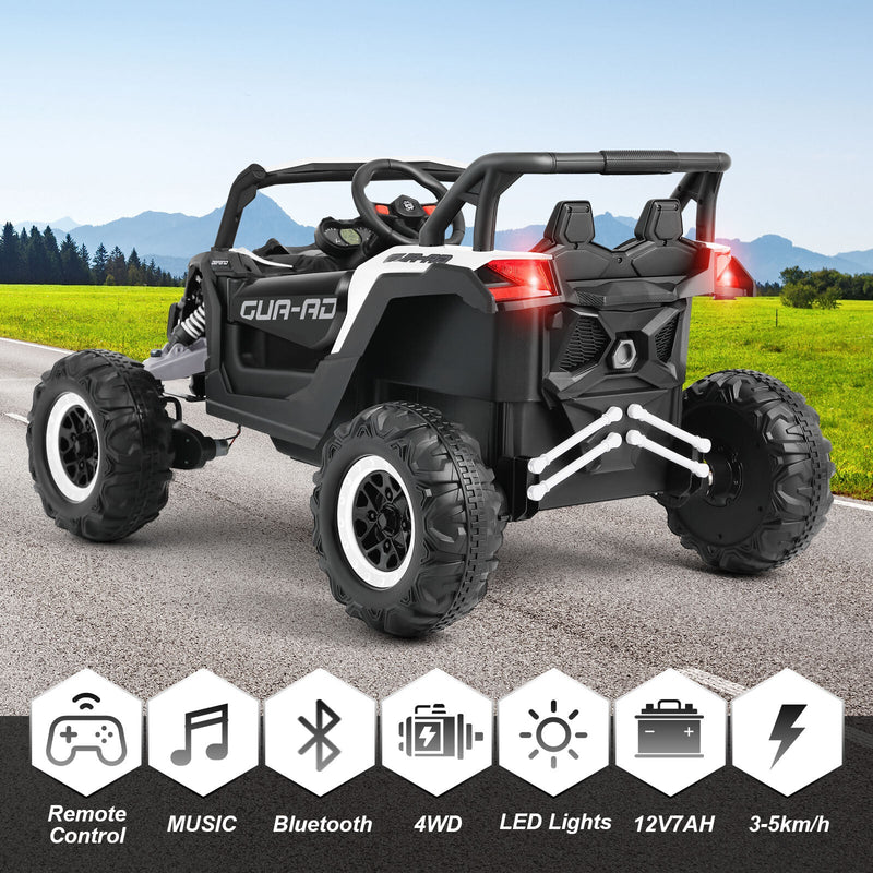 12V Kids Electric Off-Road UTV Ride-On Vehicle with Music, LED Lights, and Remote Control