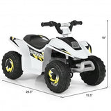 White 6V Electric ATV Ride-On Toy for Kids with 4 Wheels