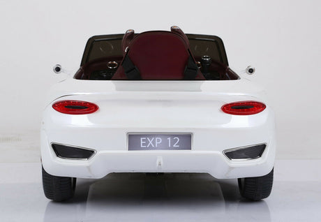 White Bentley Style Kids Electric Ride On Car with Remote Control - Perfect Gift for Little Drivers
