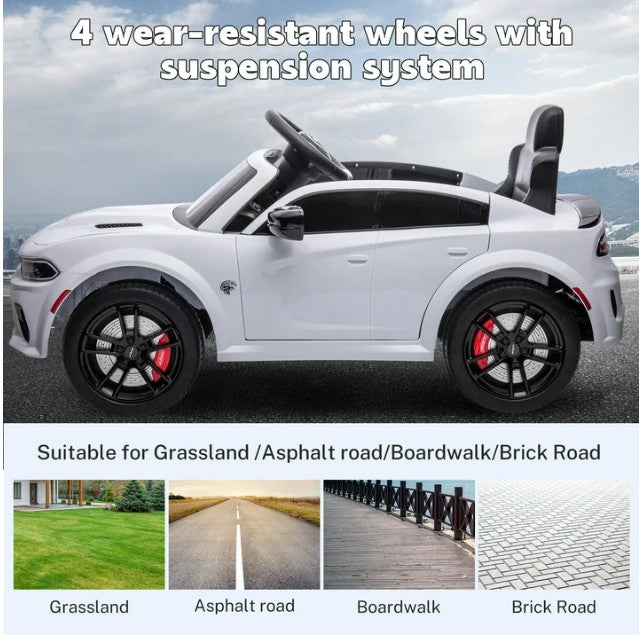 Electric Ride-On Car for Kids with Safety Belt, Parental Remote Control, and Music