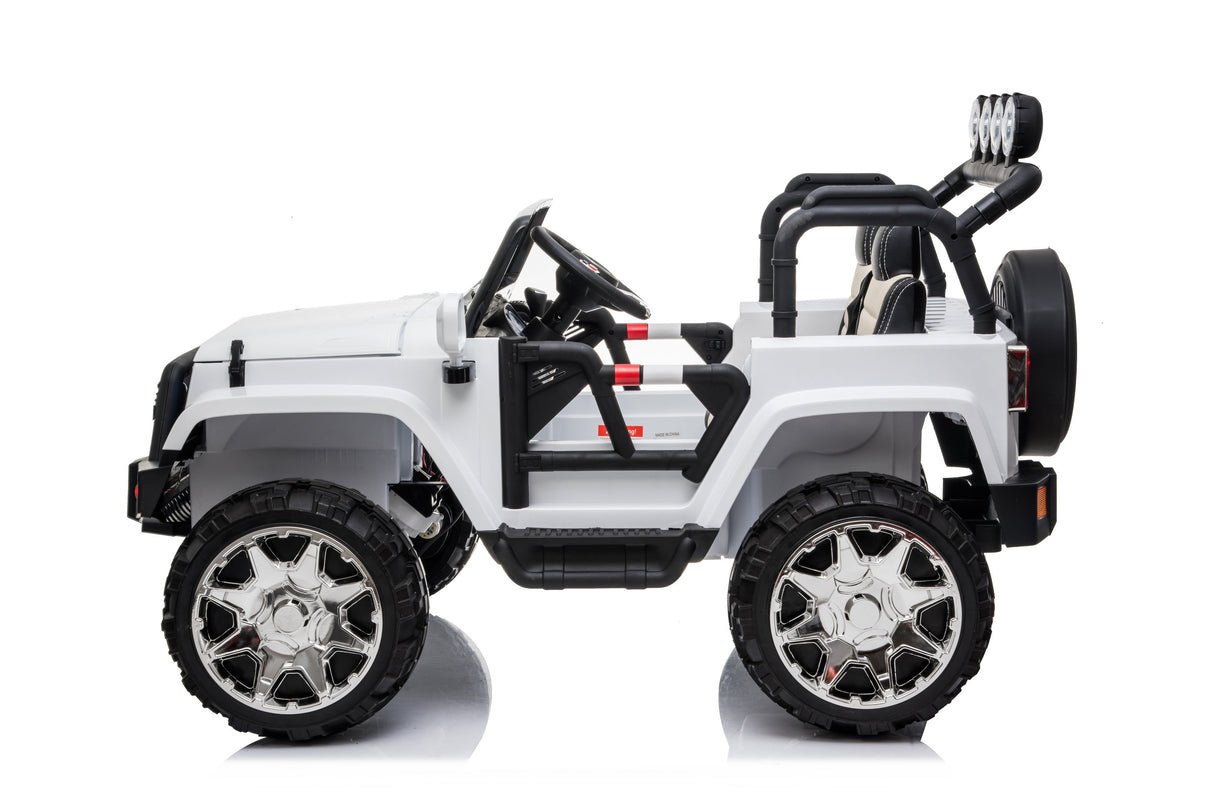 2 Seater 24 Volt 4x4 Electric Ride On Jeep Style Rubber Tires Fully Loaded Truck ATV UTV For Kids W/Magic Cars® Wireless Parental Control MagicCars