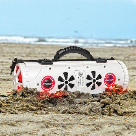 Bazooka G3 Party Bar MINI Portable Bluetooth Speaker | 70 Hours Battery Life | IP66 Waterproof | 450-watt MAX power | RGB-LED Lights | with one-click “Party Button” music-sharing technology | 6 Marine Grade Speakers Bazooka