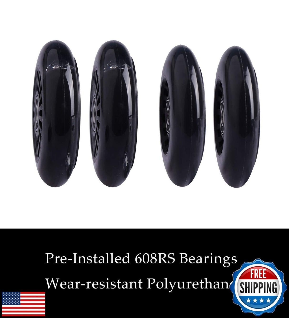 Polyurethane Front Replacement Wheels Set with Illuminated Lights for Wiggle Car Swing Car