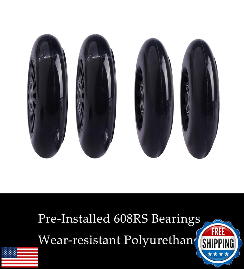 Polyurethane Front Replacement Wheels Set with Illuminated Lights for Wiggle Car Swing Car