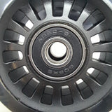 Car Polyurethane Replacement Wheels Set of 4 90mm Black Without Lights