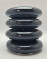 Car Polyurethane Replacement Wheels Set of 4 90mm Black Without Lights