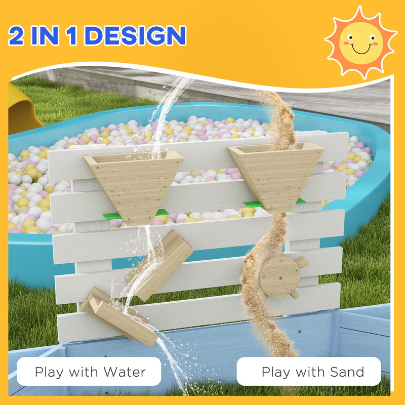 Wooden Sandbox for Ages 3-7, 85 x 85 x 25 inches, Blue