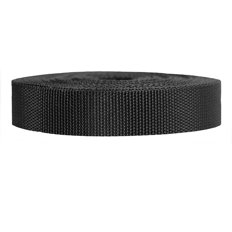 1 Inch Heavyweight Polypropylene Webbing Black