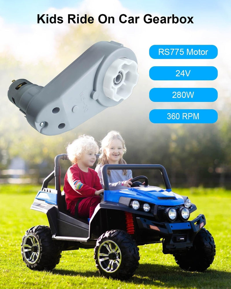 2PCS 18V-24V RS775 Electric Gearbox for Kids Ride-On Car
