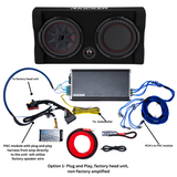 Kicker Plug & Play Full System 5 Channel Amplifier and Subwoofer Bundle  | '18- '23 JL Wrangler/ '20- '23 JT Gladiator
