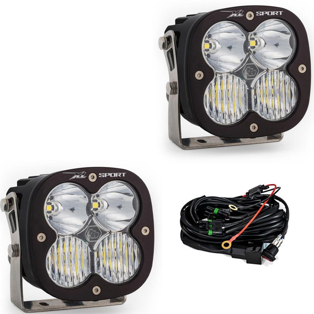 XL Sport LED Auxiliary Light Pod Pair Driving/Combo Clear Baja Designs