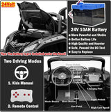 24V 4WD XXL Ride-On UTV Car for Big Kids with 2-Seater Capacity