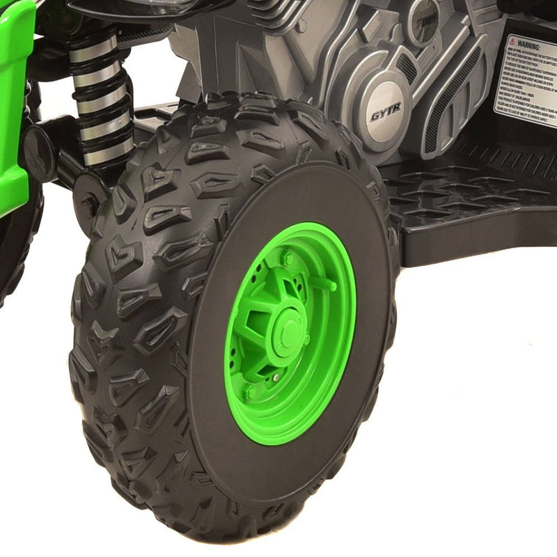 12 Volt Battery-Powered Raptor Ride-On with Custom Graphic Design