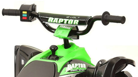 12 Volt Battery-Powered Raptor Ride-On with Custom Graphic Design