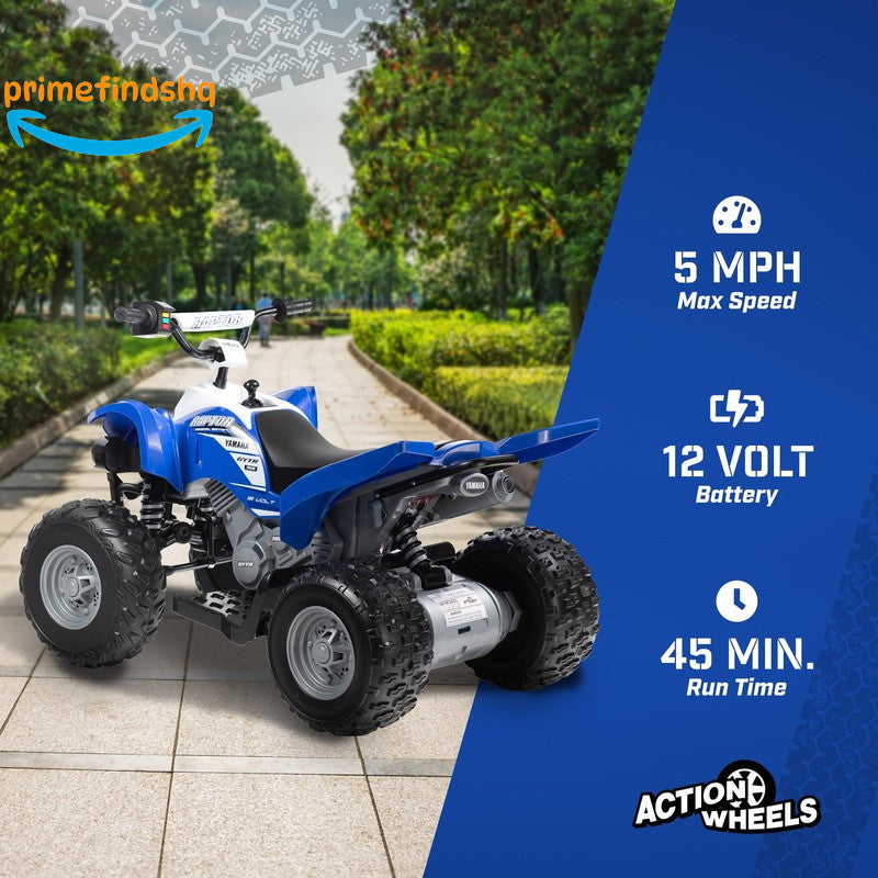 12 Volt Battery Powered Blue Ride-On ATV with Music Features