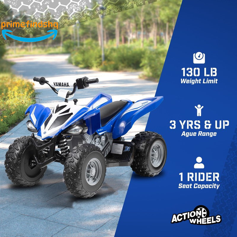 12 Volt Battery Powered Blue Ride-On ATV with Music Features