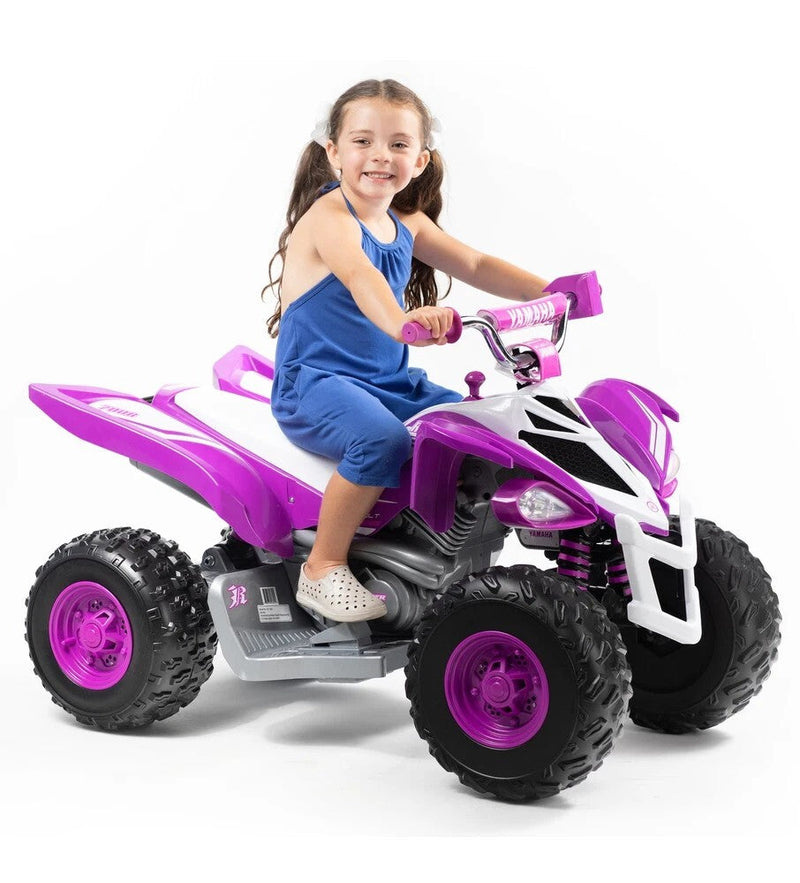 Yamaha Raptor 12V Purple Battery-Powered Ride-On ATV with Music for Kids Ages 3-5