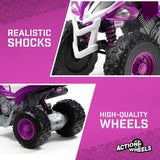 Yamaha Raptor 12V Purple Battery-Powered Ride-On ATV with Music for Kids Ages 3-5