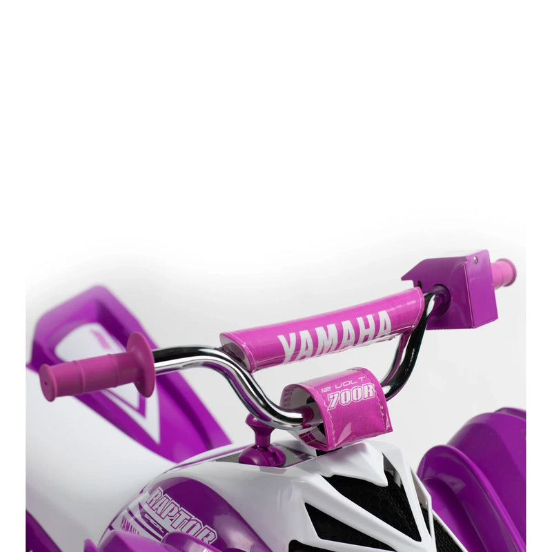 Yamaha Raptor 12V All-Terrain Battery Ride-On ATV for Kids 3+ in Purple