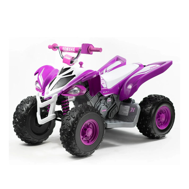 Yamaha Raptor 12V All-Terrain Battery Ride-On ATV for Kids 3+ in Purple