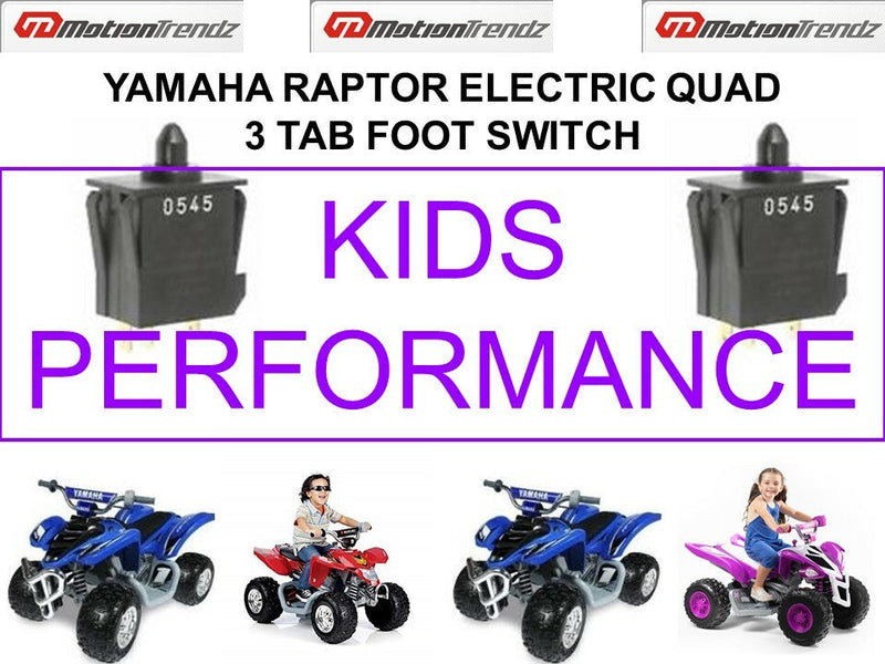Yamaha Raptor Electric Quad 3-Tab Foot Switch