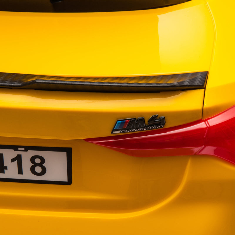 12V Yellow Kids Ride-On Toy Car with 2.4G Parent Remote Control and Three-Speed Settings