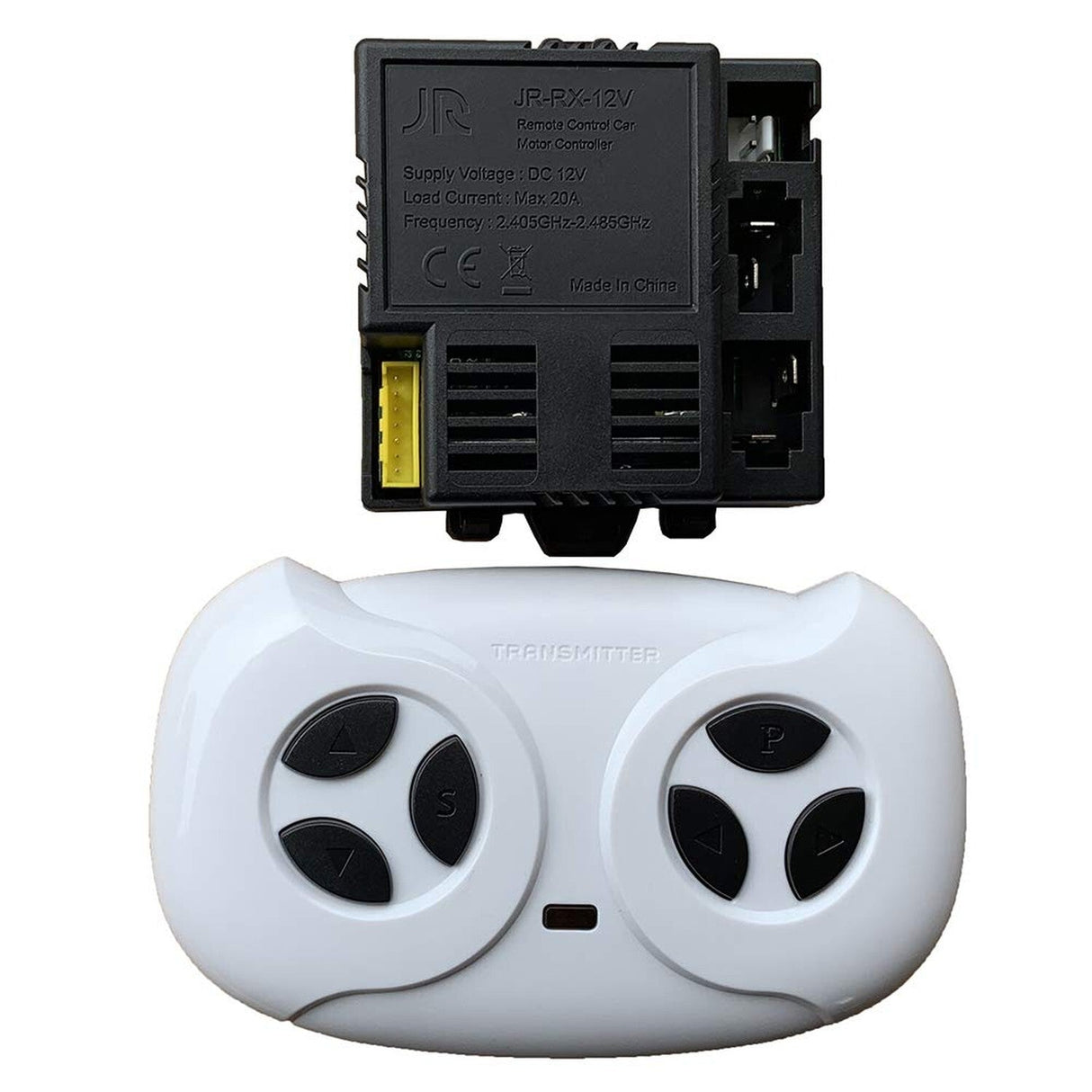 Yellow Four-Sided Socket JR RX 12V Kids Electric Ride-On Car with 2.4G Bluetooth Remote Control