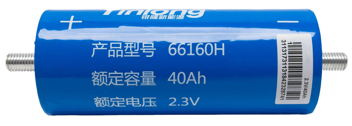 Yinlong 66160H LTO Battery Cell - 2.3V 40Ah