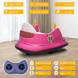 12V Electric Ride-On Bumper Car for Toddlers with 360 Degree Spin and Remote Control